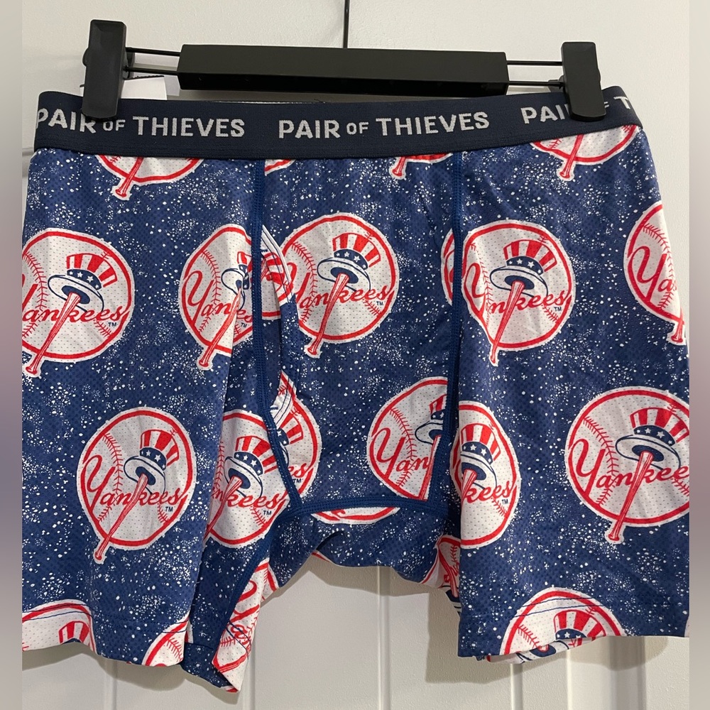 Pair of Thieves NY Yankees MLB men’s boxer briefs. Size small. NWOT. One pair